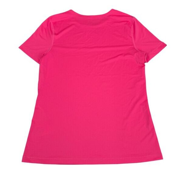 NIKE Pro Women's Short-Sleeve Mesh Training Top Sz Medium Pink - Picture 5 of 5